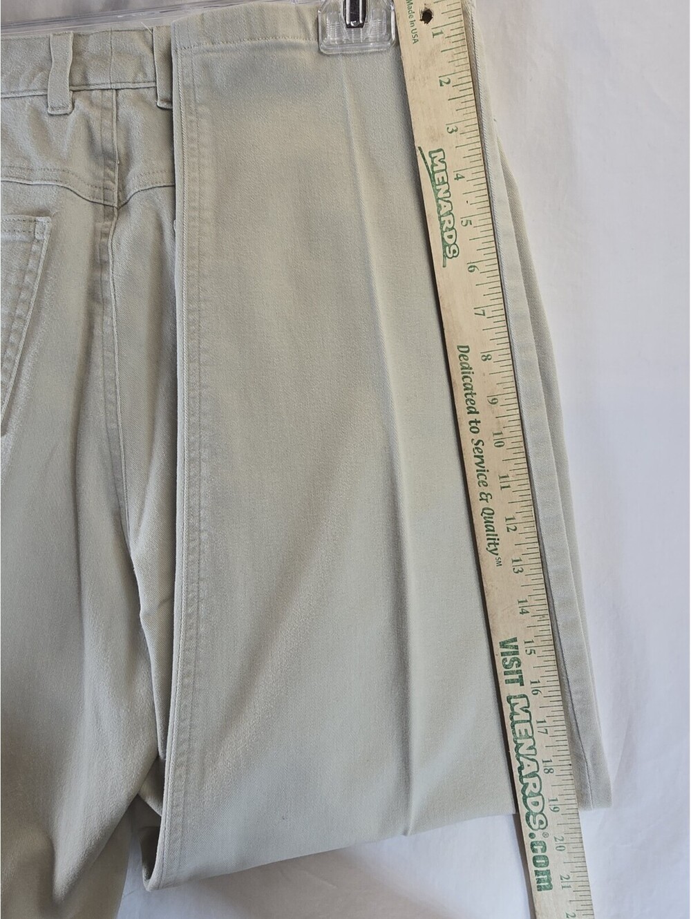 Talbots Women's Size 14 Khaki Cropped Stretch Jeans Straight Leg - Picture 4 of 5